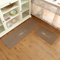 Special offer kitchen every day long floor mat prevents oil to absorb water mat wei yu room prevent slippery enter dedusting door mat ground mat 40*60cm+40*120cm O133 khaki didi car suit