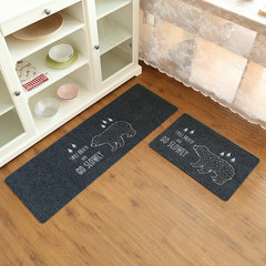 Special offer kitchen every day long floor mat prevents oil to absorb water mat wei yu room prevent slippery enter dedusting door mat ground mat 40*60cm+40*120cm C122 grizzly bear suit