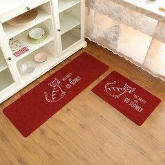 Special offer kitchen every day long floor mat prevents oil to absorb water mat to defend bath room prevent slippery enter door dedusting door mat ground mat 40*60cm+40*120cm G126 red fortune cat suit