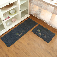 Special offer kitchen every day long floor mat prevents oil to absorb water mat wei yu room prevent slippery enter dedusting door mat ground mat 40*60cm+40*120cm P134 grey carriage suit