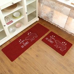 Special offer kitchen every day long floor mat prevents oil to absorb water mat wei yu room prevent slippery enter dedusting door mat rubs earth mat 40*60cm+40*120cm A120 red bear suit