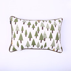 Green forest pillows fresh and simple sofa pillows pillow linen plain color pillow nap pillow cotton pillow pillow size (55*30 cm) waist pillow 30x45cm