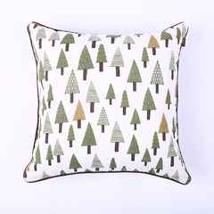 Green forest pillows fresh and simple sofa pillows pillow linen plain color pillows nap pillow cotton pillow pillow size (55*30 cm) pillow pillow 45x45cm