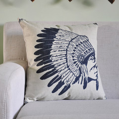 [Indian] special XL+ super size XXL E for cotton and linen pillow cushions for the Nordic American style cartoon Indian tribes