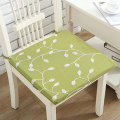 American country dining chair cushion computer chair cushion pastoral style sponge cushion red wooden chair cushion cotton and linen cloth art winter 45*45*3cm thickness embroidered vine leaf chair cushion