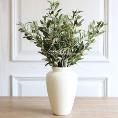 Ladylike high-grade export olive leaves flower silk American style plants Single olive branch