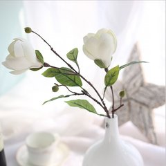 [European] Yang Mi simulation magnolia flower single flowers floral silk flower decoration Home Furnishing living room table 3 starts