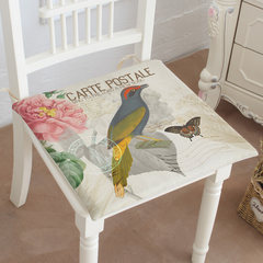 Chinese wind flowers and birds modern Chinese cotton and linen tea house chair cushion dining chair cushion taishi chair cushion chair antique chair cushion [customized size contact customer service] cushion - flower and bird series -4