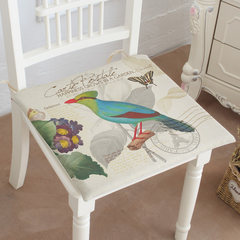 Chinese wind flowers and birds modern Chinese cotton and linen tea house chair cushion dining chair cushion taishi chair cushion chair antique chair cushion [customized size contact customer service] cushion - flower and bird series -1