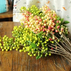 Garden decoration simulation fruit branches, leafy long branches berries, home art, flower arrangement, flower decoration, flower simulation flower Twelve alone to buy this product from the sale of 5
