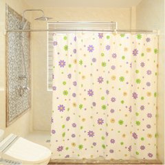 Yijia hundred million high grade environmental protection PEVA plastic mold proof moisture-proof curtain cloth bathroom partition curtain fabric door curtain purple floret width 180* height 180 send ring