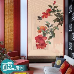 Door curtain cloth art Japanese style living room partition curtain kitchen toilet cloth curtain bedroom feng shui semi-hanging curtain [fusang] Y other dimensions