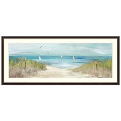 American style fresh, modern seaside scenery, sea gull import painting core, living room, bedroom restaurant, study decoration painting 778 40*40 Other types 20779KMP Oil film laminating + low reflective organic glass