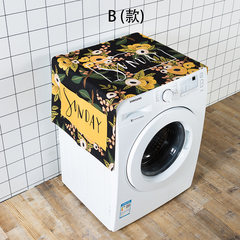 Garden flowers multi-purpose cover cloth roller washing machine bed cabinet cover cloth single door refrigerator cover cloth art dust cover B table flag 30× 150 cm