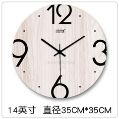 The Nordic modern minimalist fashion creative garden wood bedroom wall clock clock quartz wall clock 723 12 inches 14 inches