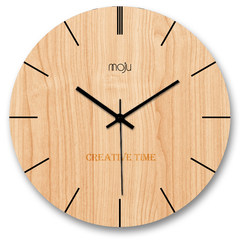 The Nordic modern minimalist fashion creative wood wood garden living room wall clock clock quartz wall clock 628 14 inches Simple D paragraph