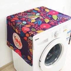 Rural cotton and linen roller washing machine cover cloth bed cabinet single door refrigerator cover cloth art cover cloth dust cloth refrigerator cover xnyx-002 55X135CM