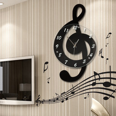 Music room wall clock watch fashion creative personality quartz clock Tianyuan decoration art clock clock mute 20 inches [size] rose powder (send supporting wall)