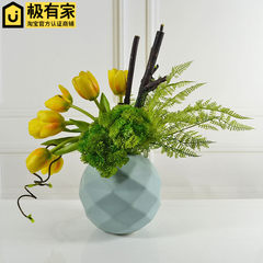 Nordic style villa model room hotel Home Furnishing table flower tulip flower jewelry ornaments 40*22*40cm