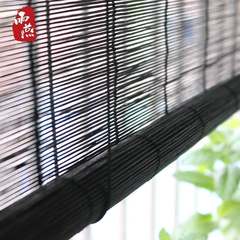 The custom of fine bamboo curtain shutter in Japanese Restaurant Antique bamboo curtain partition balcony sunshade breathable pure black Custom contact customer service