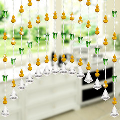 Crystal pearl curtain hanging curtain finished curtain partition door curtain full of curtain toilet wind water curtain cabbage gourd full of wearing crystal violet