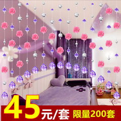 Rose crystal pearl curtain hanging curtain finished curtain partition door curtain sitting room porch pearl curtain 60 arched