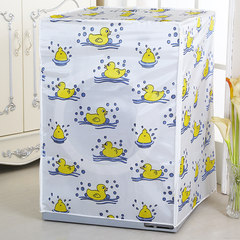 Waterproof roller washing machine dustproof cover samsung beauty cartoon cover sunblock haier automatic washing machine cover small yellow duck table flag 30× 220 cm
