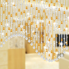 Crystal bead curtain divides rose bead curtain wind bead curtain shoe cabinet porch door curtain screen hanging curtain feng shui gourd is full of wear