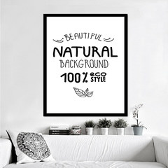 Abstract the Nordic minimalist modern decorative painting frame painting murals have dining room study bedroom bedside hanging picture poster 60*60 Simple white clean frame A Oil film laminating + low reflective organic glass