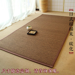 Floor-window floor MATS made of straw and bamboo MATS made of Japanese tatami MATS customized overall floor MATS customized for specific dimensions (please contact customer service) of Japanese tatami MATS [carbonized brown edge] 1.6cm thick