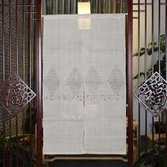 Chinese wind decorative fabric door curtain open air curtain kitchen half curtain bedroom hanging curtain and wind partition Japanese door curtain 85 (wide) *90 (high) cm A1