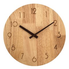 The original genuine solid wood watches creative garden log digital clock can mute the minimalist living custom lettering 12 inches Digital clock