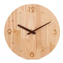 The original genuine solid wood watches creative garden log digital clock can mute the minimalist living custom lettering 12 inches 4 digital clock