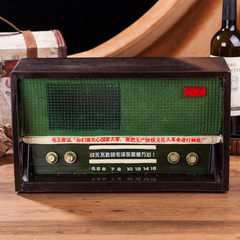 Vintage sewing machine model household soft decoration clothing shop window display props mauve radio