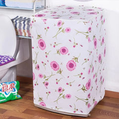 Washing machine cover waterproof sunscreen washing machine automatic drum type double cylinder single cylinder small Swan Haier Matsushita Pink flowers Table runner 30&times 180cm;