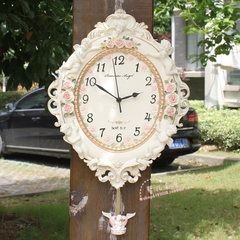 European garden rose bedroom creative decoration art clock clock watch fashion modern mute Watch You can edit it after you select it The 049 Angel clock