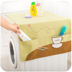 Super cute roller washing machine cover full automatic washing machine dust cover washing machine cover refrigerator cover ice cream sunblock coffee cup table flag 30× 180 cm
