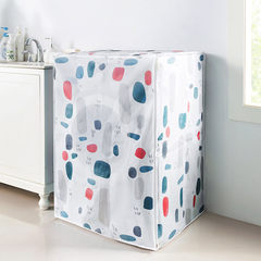 Thickened waterproof wave wheel washing machine cover household full bag dustproof cover cloth roller type automatic sunblock washing machine cover cylinder rain stone about 60*56*83cm