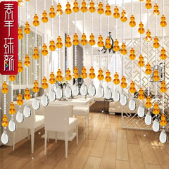 Arch-shaped water hyacinth gourd full wear bead curtain crystal partition finished curtain crystal curtain door curtain hanging curtain decorates porch curtain 60 special color arched 115/55