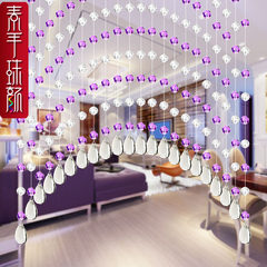 Contracted arch-shaped crystal bead curtain partition curtain decorates arc hanging curtain curtain curtain bead champagne color