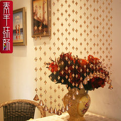 Dreamy pearl curtain crystal partition finished curtain crystal curtain feng shui door curtain wire curtain hanging curtain sitting room decoration porch curtain coffee + transparent 5.5 yuan