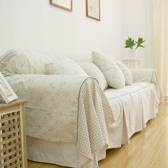 青荷天然棉麻布艺沙发巾全包沙发套定做 宜家沙发套 沙发套全盖 90*90cm 青荷（可定做）