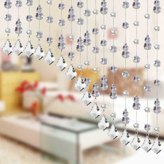 Gourd crystal bead curtain partition curtain toilet bedroom feng shui door curtain porch sitting room partition hanging curtain adornment curtain is all transparent color
