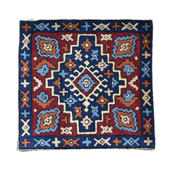 印度进口纯羊毛手作靠垫枕套/细腻质感西亚北欧混搭色彩几何靠包 小号（45*24厘米） kp-8