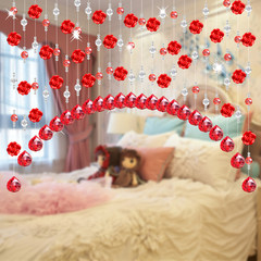 The soft ceramic flowers of the crystal pearl curtain are not full of 45 arcs (1.4-1.6 meters wide) through the lamp decoration ball hanging down the bedroom door curtain glass porch partition hanging curtain