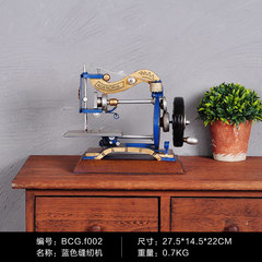 Vintage making old sewing machine model iron art photography props creative decoration clothing shop window decoration BCG. F002 dx-tm6077 blue sewing machine