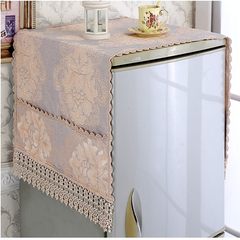 Packing european-style fabric refrigerator cover cover cover cover cover refrigerator cover single door double door refrigerator dust cover washing machine cover cover cloth Roland rice beige single door 55*140 european-style refrigerator cover