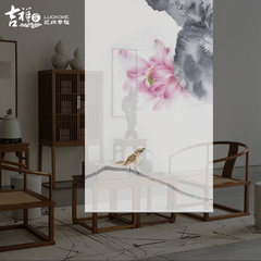 Jixiang home customized new Chinese style curtain, custom curtain, partition curtain, lifting curtain, office screen, shading, qinglian 1.2x2 m