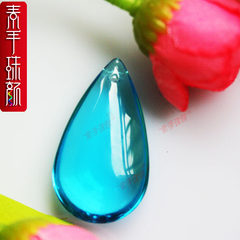 Amber drop drop crystal pearl curtain door curtain hanging curtain partition curtain finished peacock blue 1.8 yuan