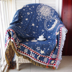 新款星空毯子沙发垫沙发毯盖巾单人加厚美式宜家北欧软地毯 90*90cm 新款星空